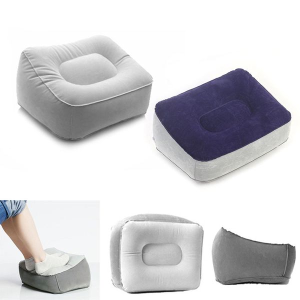 

portable relaxing feet tool inflatable foot rest pillow cushion pvc air travel office home leg up footrest hg99