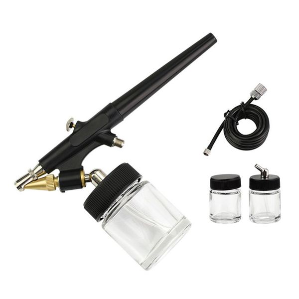 

mini airbrush compressor kit feed single action paint spray tool for body makeup y5ga
