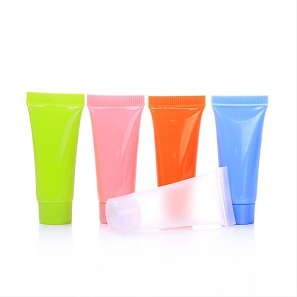 

5ml 10ml refillable empty plastic lipgloss tubes sample packing bottles cosmetic makeup containers for shampoo shower gel cream b2601