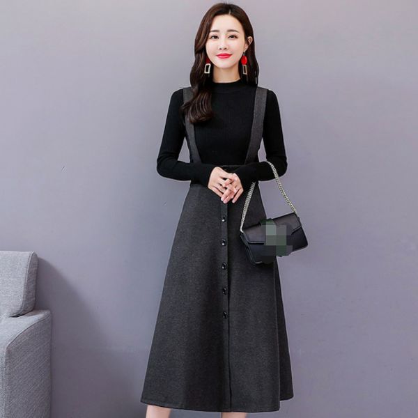 

two piece dress 2021 autumn women set female knitted sweater tracksuit ensemble femme slim suit outfits clothing aq586, White