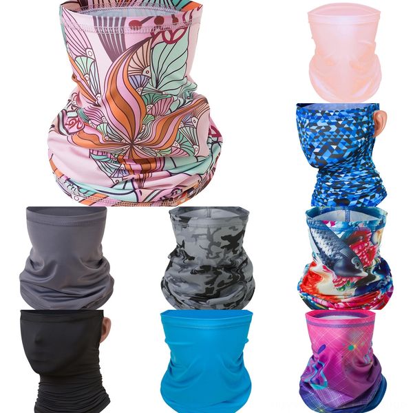 

phl60 mouth mask scarf mask scarf sun protection pure color outdoor face masks protective riding handkerchief, Black