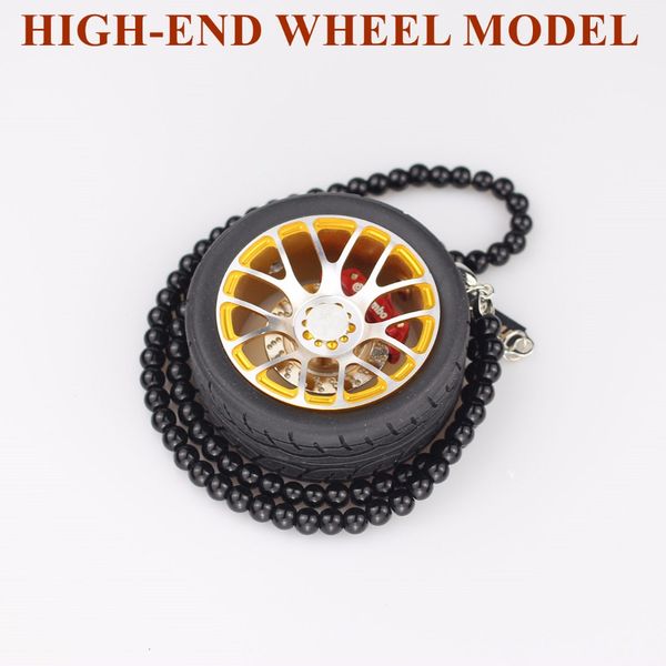 

decoration in the car pendant auto decoration brake disc styling rearview mirror pendant aluminum alloy keychians for women/man