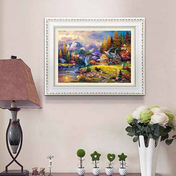 

доманий декоѬ мода дикий ле кабина алмаз живопи diy подаѬок на ден Ѭождени ин