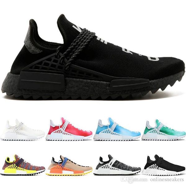 

trail race human running shoes men women pharrell williams hu runner nerd black white peace passion younth sport sneaker wholesale online