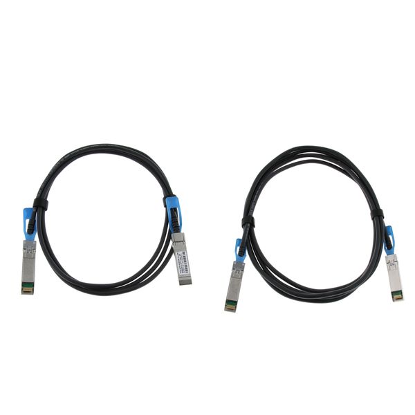 

2pieces sfp28 direct-attach copper cable, 9.8ft & 6.6ft passive 25g sfp28 sff-8402 to sfp28 sff-8402 dac cable, 30awg