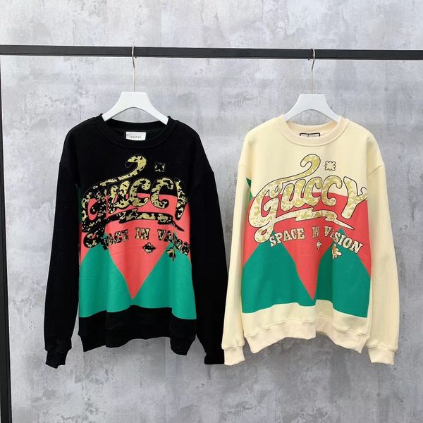 

luxurious brands design gild letters black beige sweater pullover men women outdoor streetwear sweatshirt jackets hoodies, Blue;black