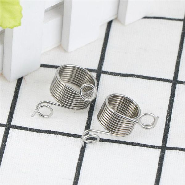 

new 2 size ring knitting tool yarn spring guides metal braided knuckle jacquard assistant knitting needle thimble sewing accesso, Black