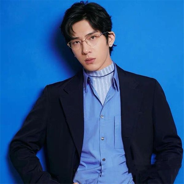 

luxury new fashion designer optical glasses 0157o retro metal transparent lens animal vintage classic clear eyewear polygon frame, White;black