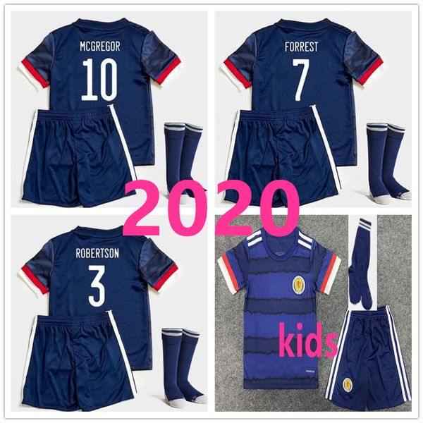 

kids scotland jerseys kit 2020 child scotland soccer jersey home mcginn 8 shankland 9 findlay kids kit football shirt, Black
