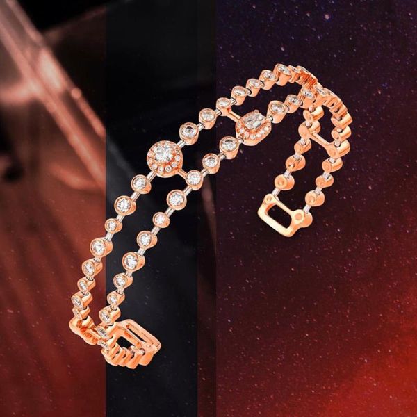

hibride new arrival round shape exquisite micro pave setting bracelets bangle for women party accessories bijoux femme b-64, Black