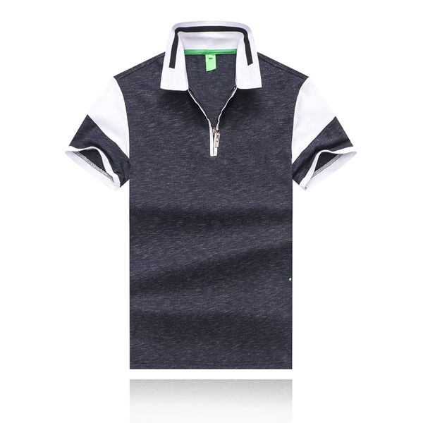 

19SS Summer Fashion Mens Wear Designer T-shirt Mens Wear Boutique Cotton Lapel T-shirt Collar Zipper Design