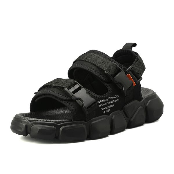 

vesyrion men sandals outdoor tank bottom cool platform ins popular street novel model size 39-44, Black
