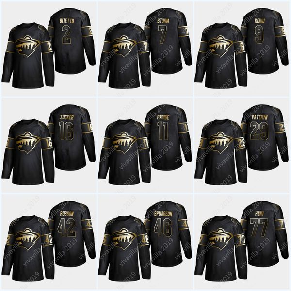 

2019 Golden Edition Minnesota Wild 11 Zach Parise 46 Jared Spurgeon 16 Jason Zucker 9 Mikko Koivu 42 Mat Robson 7 Nico Sturm