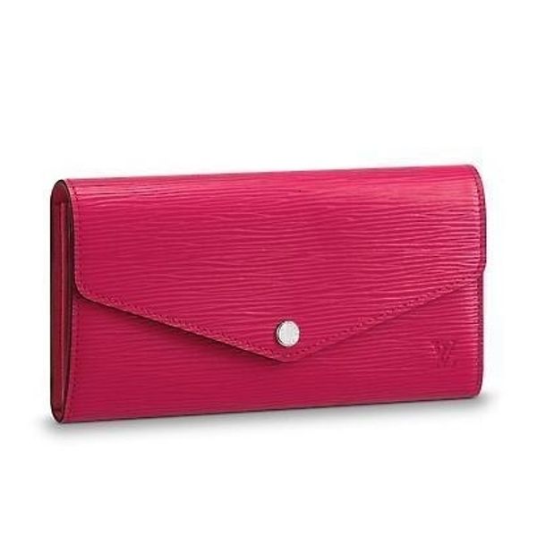 

m62560 сара wallet воды ripple rose red real caviar lambskin цепи закрылков сумка с длинной цепью бумажники ключа держатели кошелек клатчи в