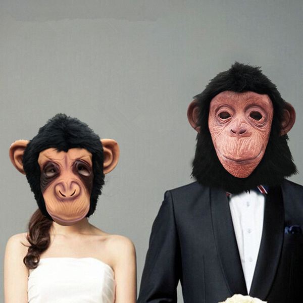 

grand theft auto fancy dress monkey mask chimp masks hood latex halloween horror carnival cos masquerade rubber animal gta