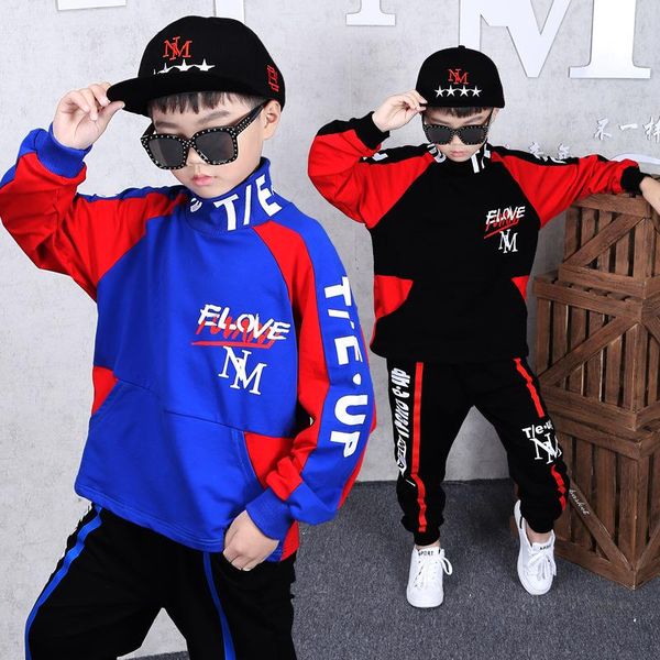 

детская уличная танцевальная одежда стиль новая рубашка мальчик весна и осень спортивный свитер + повседневные брюки детская мода куртка брю, White