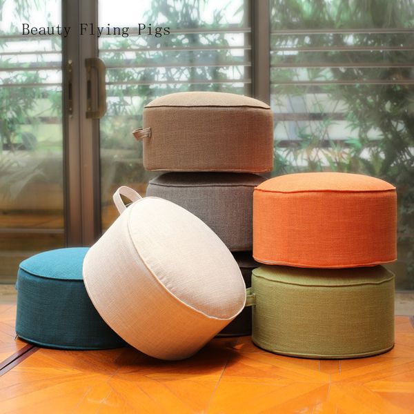 

2pcs direct new products removable and washable linen cushion tatami thick futon floor coffee table balcony window supplies