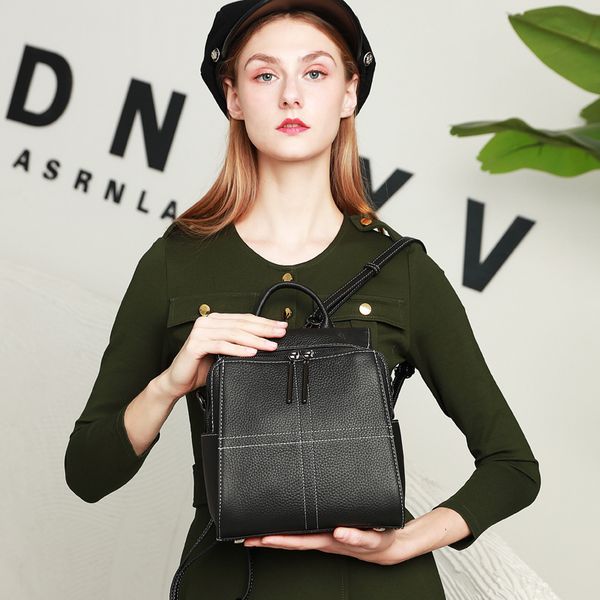 

дизайнер роскошных новых женщин сумки pursesleather молодежи рюкзак вскользь двойной молнии портативный студент плеча сумку 9010