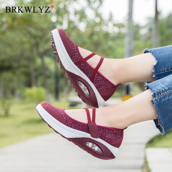 

2020 summer women flat platform shoes woman breathable mesh casual shoes moccasin zapatos mujer ladies boat, Black