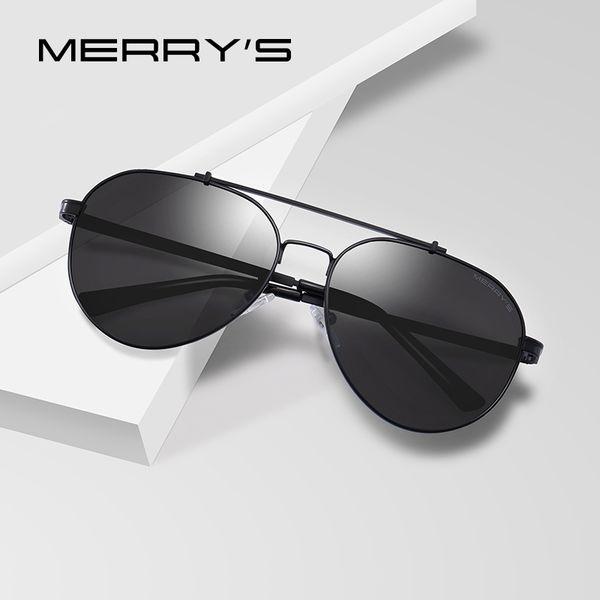 

merrys мужчины классические пилотные солнцезащитные очки hd поляризованные солнцезащитные очки мужские вождения uv400 защиты s8289, White;black