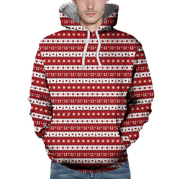 

mens casual dizzy stripe lover 3d print party long sleeve hoodie blouse, White;black