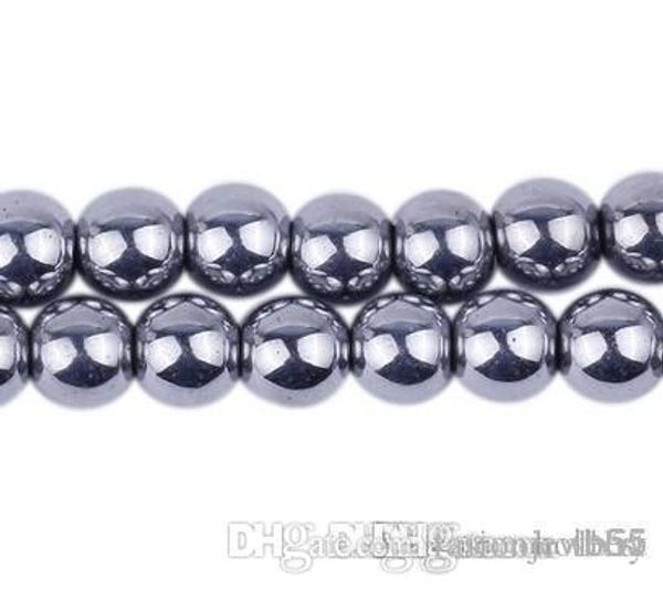 

u3535 10mm good silver hematite loose ball beads crystal findings fit diy bracelet bead for bracelet ale diy findings y34535 w62, Black