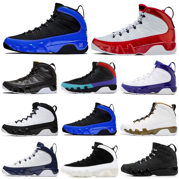 

men basketball shoes 9 9s gym red racer blue unc bred citrus anthracite og space jam mens trainers sports sneakers 7-13