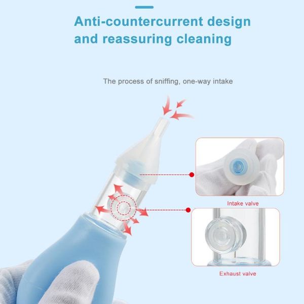 

newborn baby silicone nasal aspirator toddler nose cleaner infants snot sucker kids baby care accessory children soft cleaner