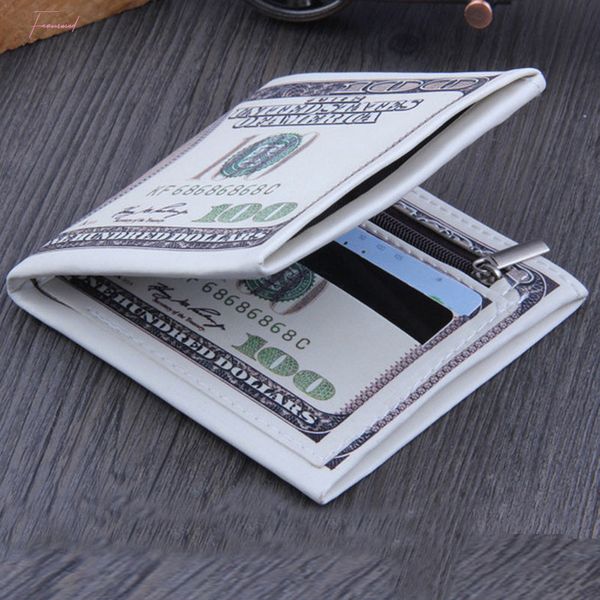 

aelicy fashion us dollar bill wallet brown leather wallet credit card p leather wallets mens wallets 100$ coin holder, Red;black