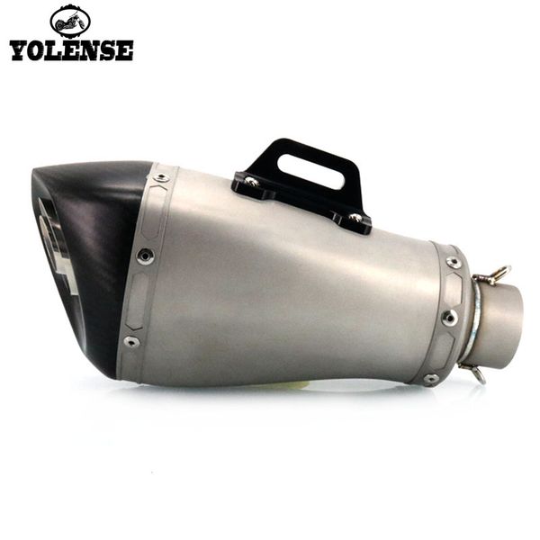 

for yzf r1 r3 r6 r25 r125 xj6 xjr1300 t-max 530 500 inlet 51mm motorcycle modified carbon fiber exhaust muffler pipe