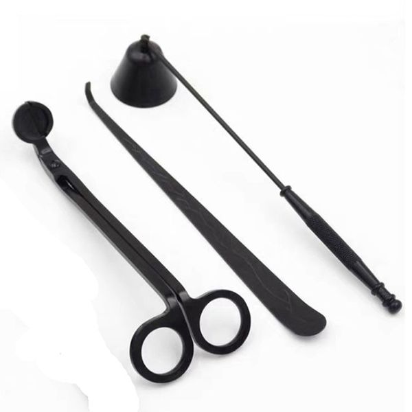 

3pcs candle accessory set stainless steel bell snuffers candle wick trimmer candles wick dipper candles scissors cutter tool vt0591