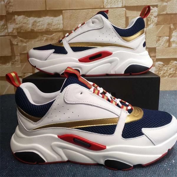 

mens vintage b22 platform sneakers designer shoes luxury canvas and calfskin sneakers breathable trainers casual shoes with box t16, Black