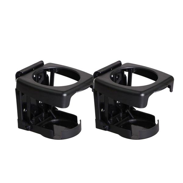 

2pcs car folding drink bottle holder marine boat cup stand portable black