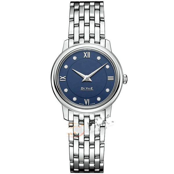 

de ville 424.10.27.60.53.001 ladies quartz watch women fashion brand luxury digital wristwatch, Slivery;brown