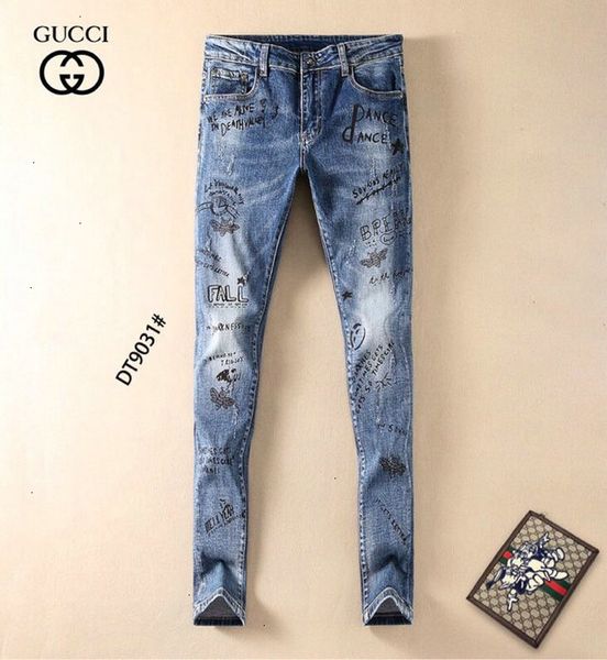 

2020 new mens jeans fashion casual pants size 29-38 jeans @191126#a8, Blue