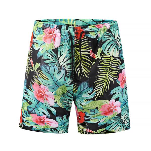 

mens beach shorts 3d plant printing summer shorts swimming briefs beachwear