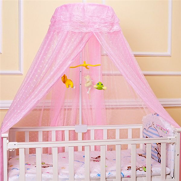 

21 round baby mosquito net romantic printed hung dome mosquito netting bed canopy for kids bedroom nursery with 3 colors