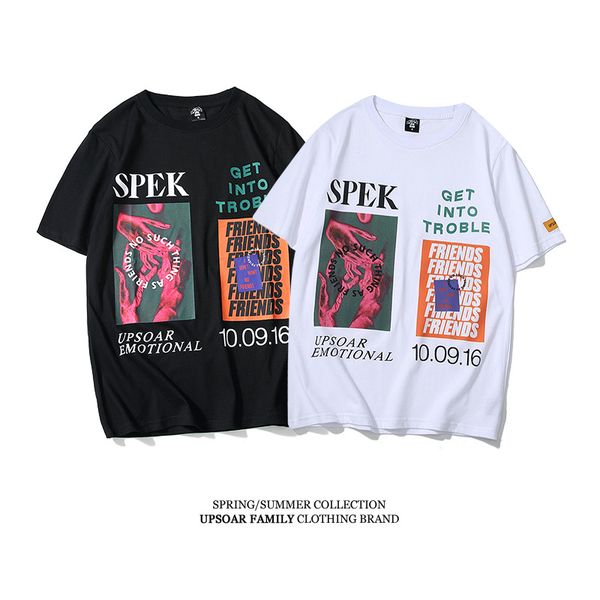 

designer t shirt for men & women fashion mens loose tees casual women letters print street style couple t-shirt 4 colors size s-3xl, White;black