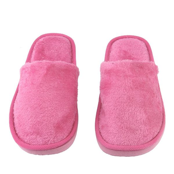 

outad men women slippers solid plush indoor flat shoes for 37-45 size drop shipping, Black