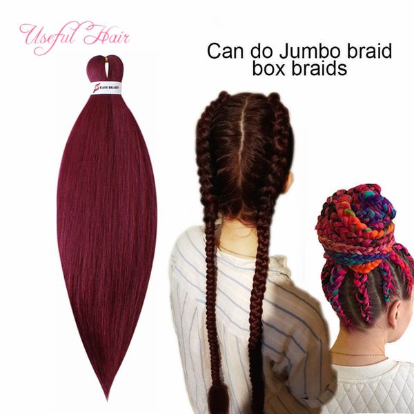 

easy braids 3 color crochet synthetic hair 26 inch easy jumbo braids hair ombre braiding hair synthetic extension low temperature fiber, Black