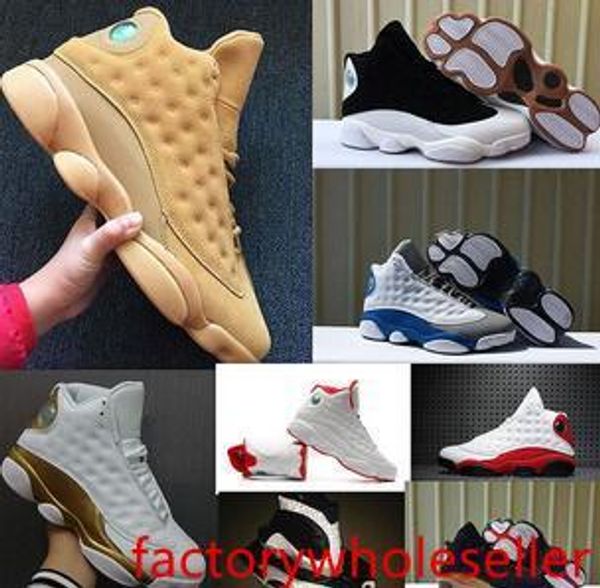 

13 new 13s mens basketball shoes bred chicago wheat xii melo class of 2002 black cat altitude brown cp3 home dmp 7-13