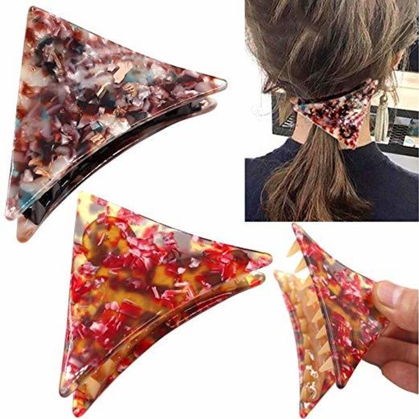 

Acrylic Hair Claw Clips Premium Tortoise Jaw Clips No-Slip Grip Octopus Clip Geometric Style Hair Clip Clamps Styling Accessori