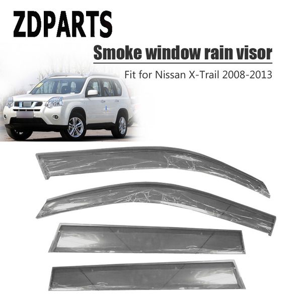

zdparts 4pieces/set car wind deflector sun guard rain wind vent visor cover trim accessories for nissan x-trail t31 2008-2013