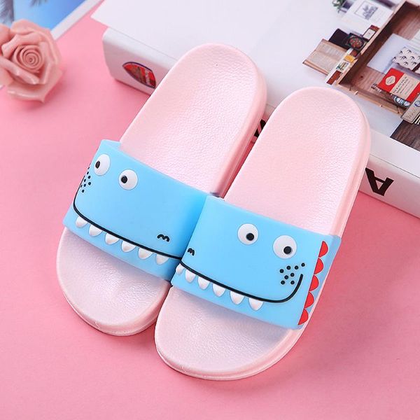 

children cartoon slippers girls boys pvc summer beach sandals kids bathroom flip flops toddler indoor flip flops baby home shoes, Black;grey