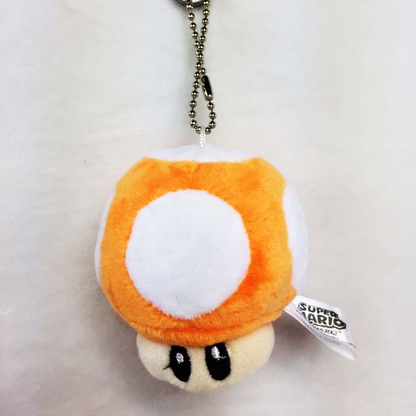 

new 2017 10 colours super mario bros mushroom key chain soft plush toy 5cm
