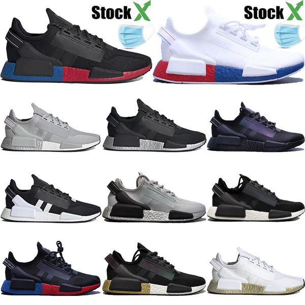 

бесплатные маски нового nomad r1 v2 япония кроссовки мужских радужные тройные черные белые металлик золото мода роскошь дизайнер женщины кро