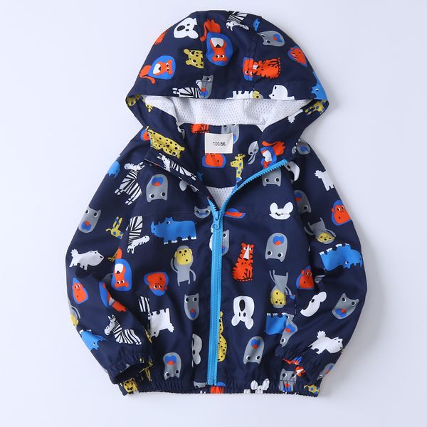 

cartoonhooded children's coat 2020 spring boys' jacket, Blue;gray