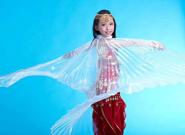 

kids belly dance isis wings oriental design new wings without sticks 3 colors, Black;red