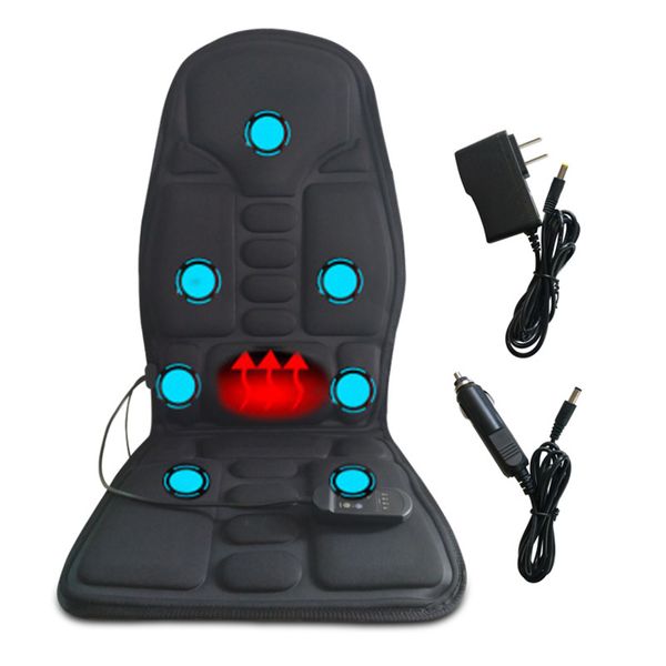 

new electric back heated massage cushion car seat home office cushion car seat chair massager lumbar back neck pad relaxation