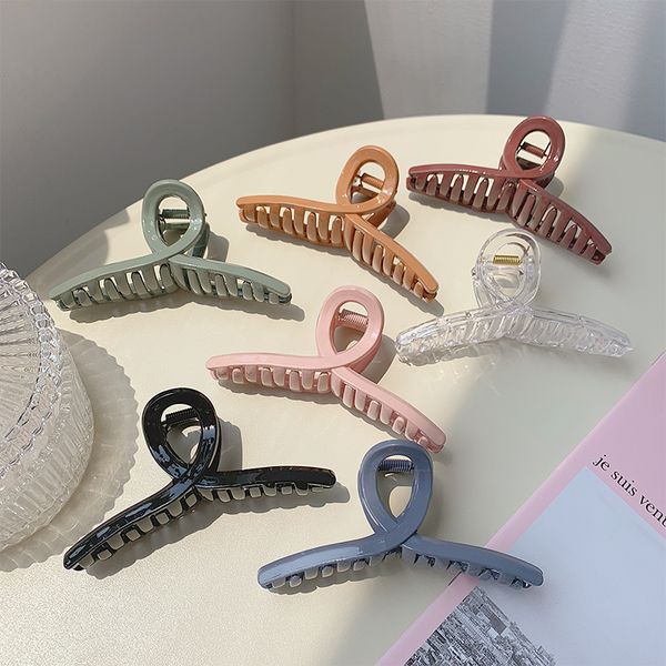 

aomu spring summer candy color bangs hairpin cute transparent hair rectangle acrylic hair clip for women sweet accessories, Golden;white